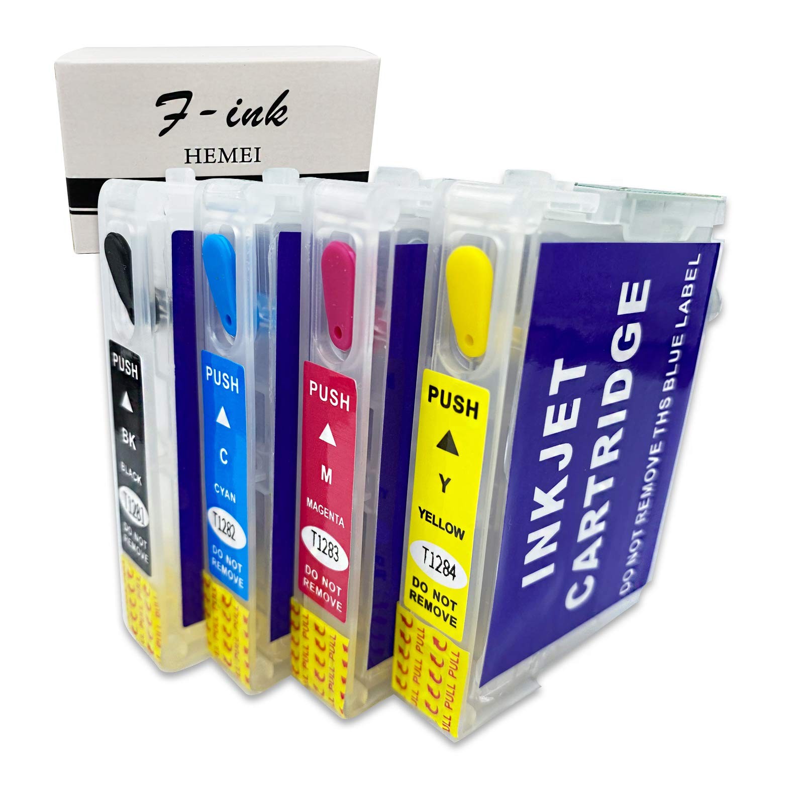 Cartouche encre rechargeable Epson T1285 T1281 réservoir vide rechargeable