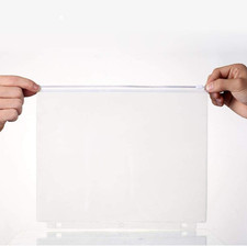 3 Holes Clear PVC Zipper Binder Pocket Insert Pages Letter Size, 8 1/2" x 11 Loo