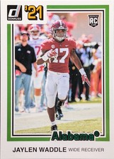2021 Panini Chronicles Draft Picks Green #38 Jaylen Waddle Alabama Crimson Tide