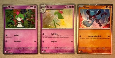 Pokemon Collector s Chest Fall 2025 Kosmos Holo Promos - Ralts, Kirlia & Riolu