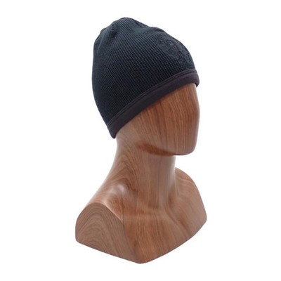 CHROME HEARTS 90s Thermal Beanie Knit Cap Cotton Black Unisex ISY