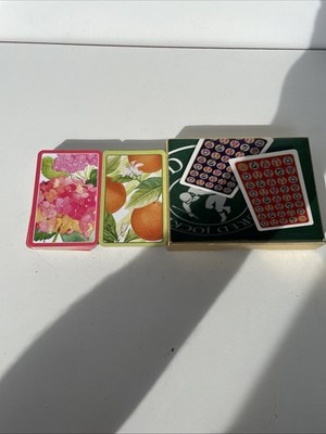 2 Packungen Spielkarten 2) Hortensien 1) Orangenbaum & Jockey Club Box komplett 
