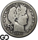1895-S Barber Half Dollar, Full Rims, VG++