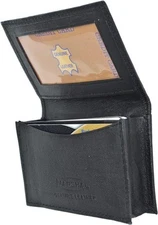Genuine Leather Expandable Credit Card Outside Id Business Card Holder Wallet...