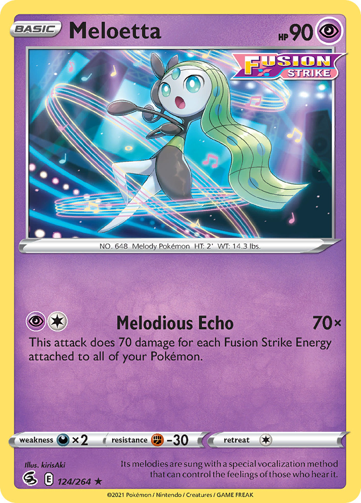 Meloetta 124/264 Rare Fusion Strike Near Mint