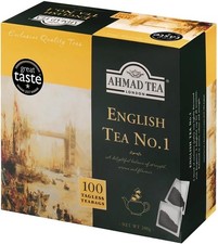 Ahmad Tea 100 Tagless Teabags, English Tea No.1, Black Tea, 1 x 100 Teabags 0.09 per strip