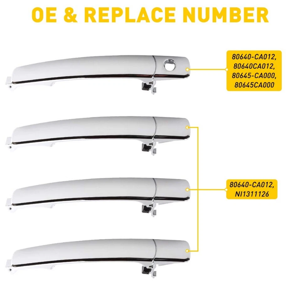 Manija de puerta exterior exterior lateral trasera delantera trasera izquierda para 08-13 NISSAN ROGUE Foto 3 de 4