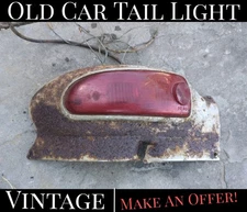 ✨VINTAGE✨ Old Car Single Tail Light & Wiring HUHA Logo Ford? Chevy? VTG Car Part