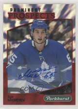 2019-20 Upper Deck Parkhurst Prominent Prospects Red /10 Ilya Mikheyev Auto 0ig3