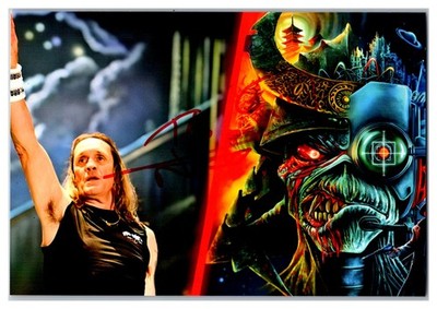 Nicko McBrain Iron Maiden Drummer Hand Signed 4x6 Photo TC46-9778