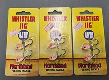 3X LOT Northland Tackle Whistler Prop Spinner Jig 1/8oz WH3UV-26 UV PINK TIGER