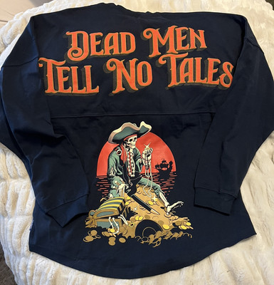 Disney Pirates of the Caribbean Dead Men Tell No Tales Spirit Jersey LARGE NWT