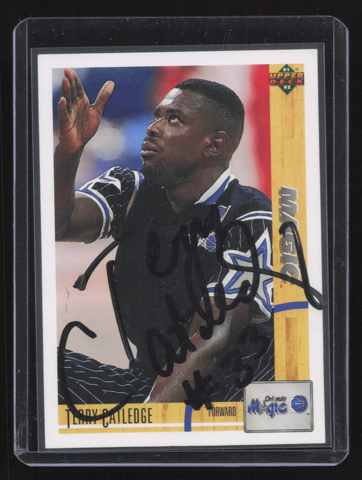 1991-92 Upper Deck #205 Terry Catledge Auto