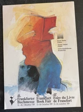 art postcard 1989 Frankfurt Book Fair Camera Austria gallery invitation