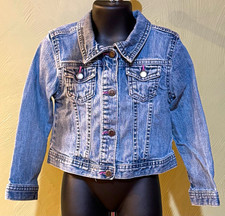 Genuine Kids from OshKosh Girls Denim Jacket Size 5T Medium Wash GUC Snap Front