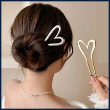 Korean New Hairpin Hair Sticks Heart Geometric Metal Trendy Metal Hair