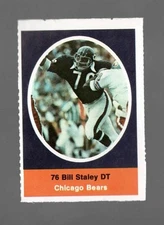 1972 Sunoco Stamps Bill Staley Chicago Bears #NNO Near Mint or Better