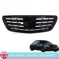 Front Bumper Grille Gloss Black for Mercedes S-Class W222 S65 S560 2014-2020