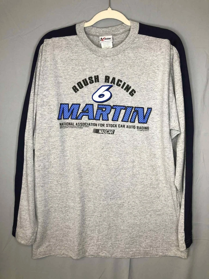 Camisa masculina Chase Authentics Nascar Roush Racing Mark Martin 6 tamanho G vintage - Imagem 2 de 4