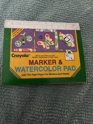 Vintage 90s CRAYOLA MINI MARKER & WATERCOLOR PAD BY PLYMOUTH