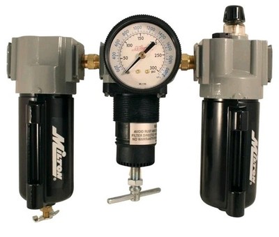 Milton 1/2'' NPT Deluxe Metal FRL Trio 1102M
