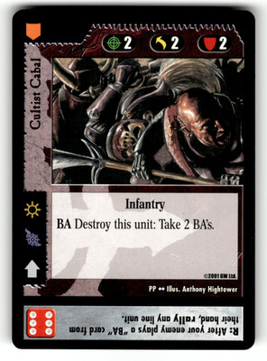 Warhammer 40K Cultist Cabal 2001 Dark Millennium GW Ltd. PP Card