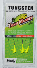lelandd's lures trout magnet tungsten jig heads jigheads 1/32oz chartreuse