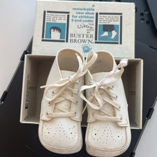 Vintage Buster Brown Wikler Shoe Infant Baby toddler Sz 2B In Original Box