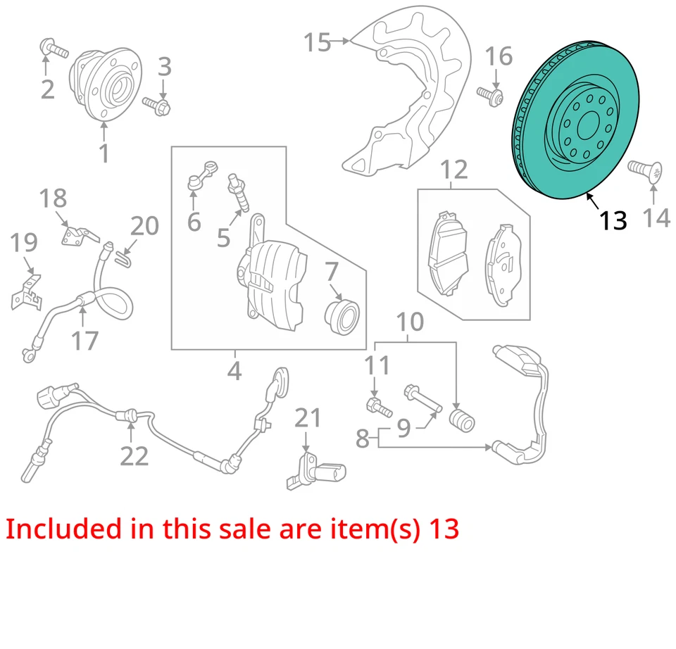 Juego de rotores con pastillas de freno 95 % banda de rotor OEM para VOLKSWAGEN GOLF GTI 2006-2014 Foto 4 de 4