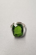 Sterling Silver Peridot Ring sz 7