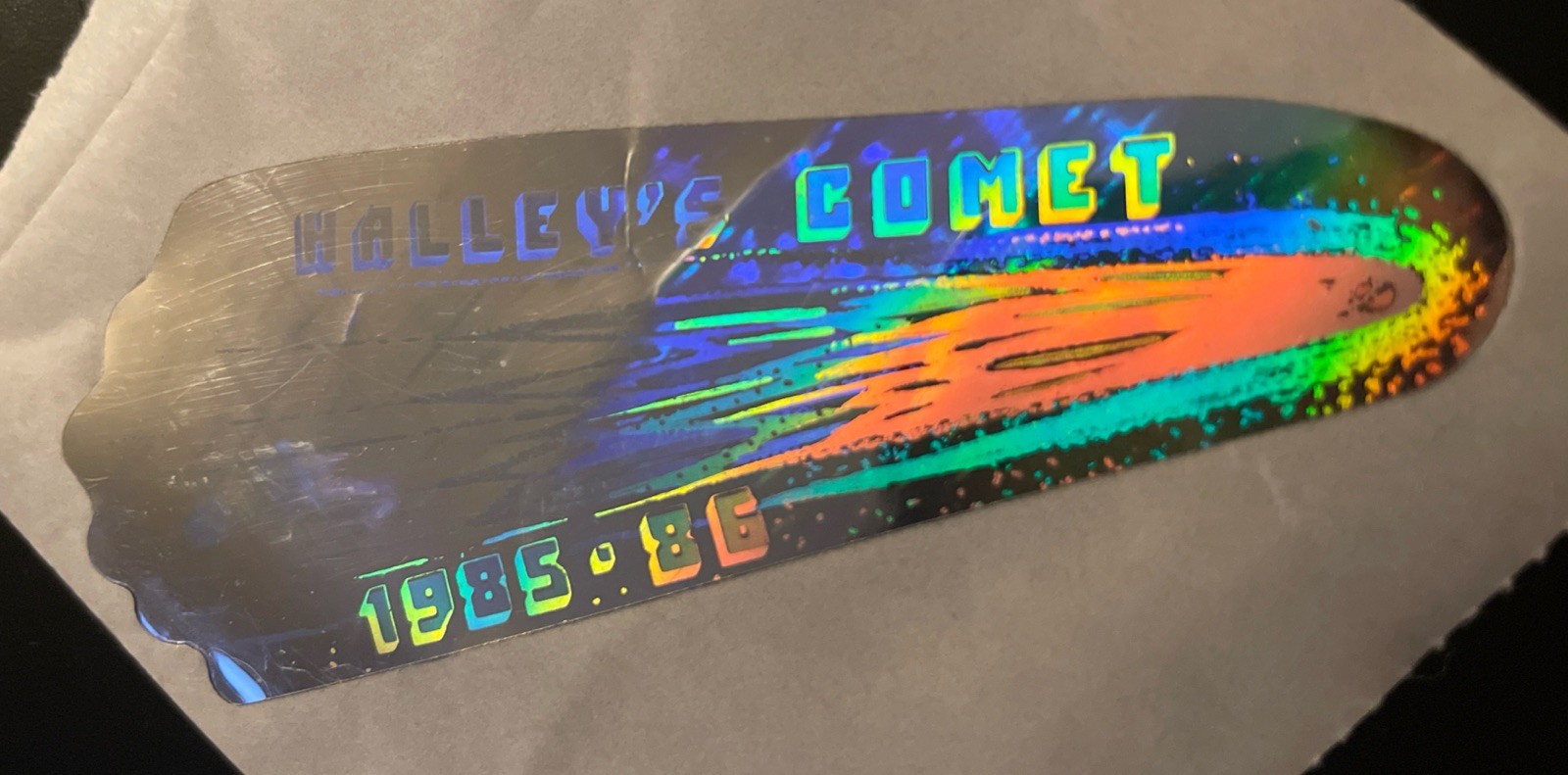 2 - 1986 Halley's Comet Holographic Sticker’s  1” x 1” & 2” x 1”