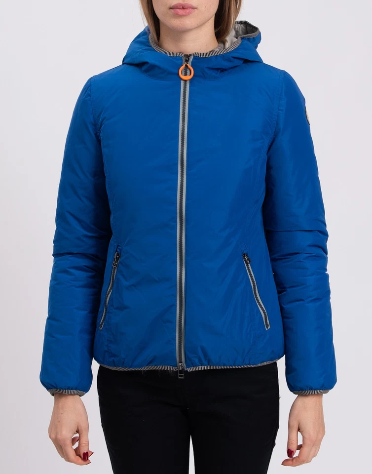 CRUST REVOLUTION Jacket Size S Padded Striped Trim Hooded Quilted Inside - Image 4 of 4