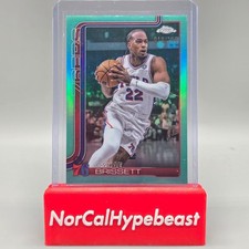 2025-26 Topps Chrome Basketball OSHAE BRISSETT #20 Aqua Refractor /199 Parallel