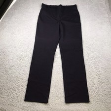 Quince Pants Womens L (33x29) Navy Ponte Pull On High Rise Stretch Dress Slacks