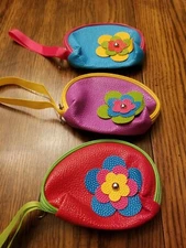 Zip Keychain Pouch Coin Purse Credit Card Holder~ Lot of 3