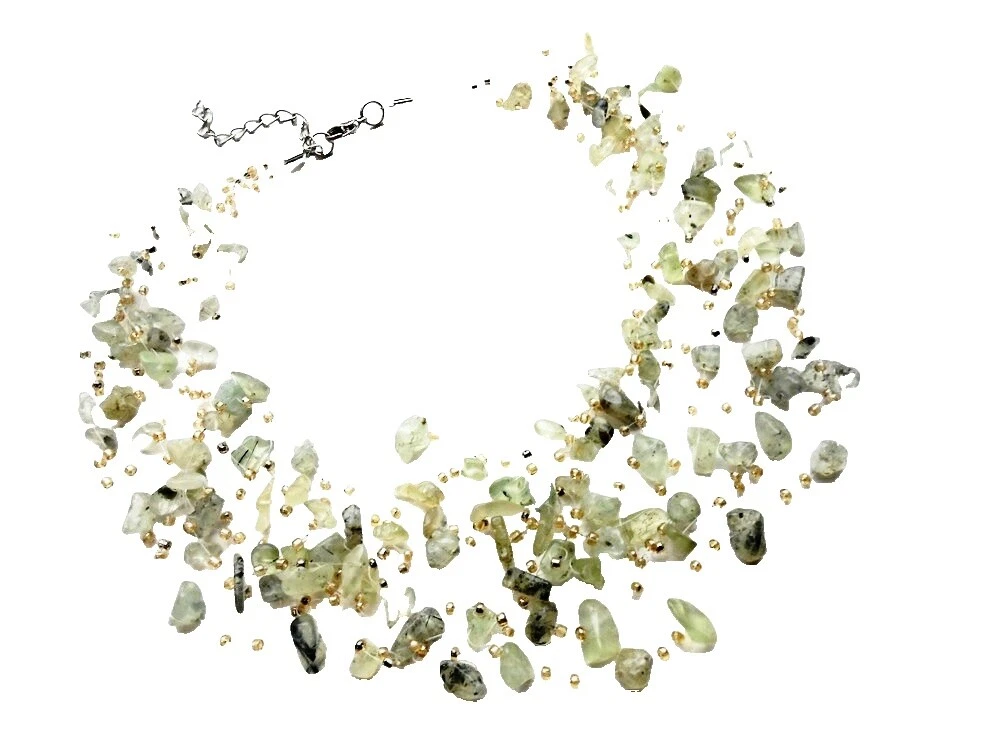 Модная бижутерия с серебряным покрытием Prehnite