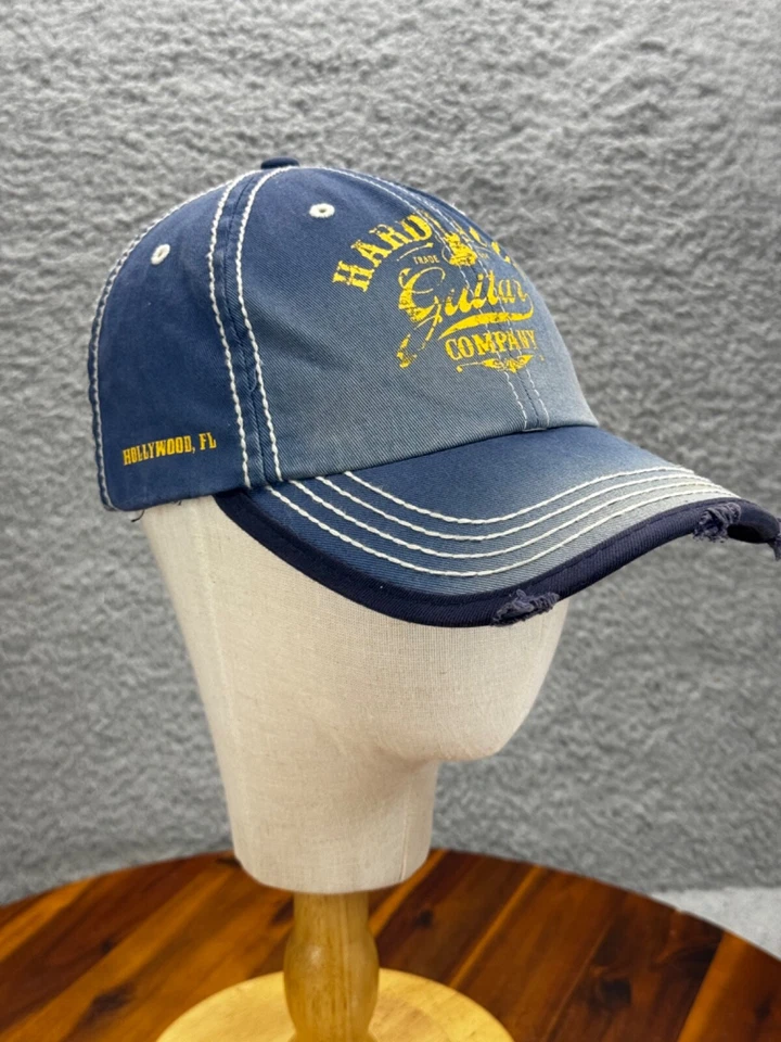 Gorra de mezclilla suave Hard Rock Guitar Company Hollywood Florida con hebilla trasera Foto 4 de 4