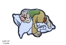 Sleepy Snow White And The Seven Dwarfs Character Embroidered Iron On Patch