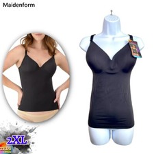NWT Maidenform Women's 2XL Firm Control Tummy-Shaping Foam Camisole DMS130 Black