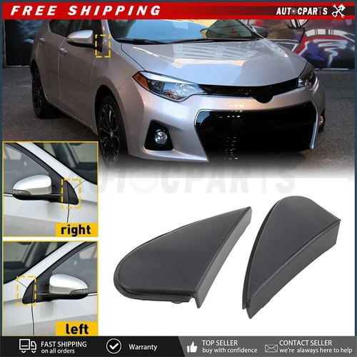 Pair Mirror Fender Corner Cover For Toyota Corolla 14-16 60118-02170 60117-02170