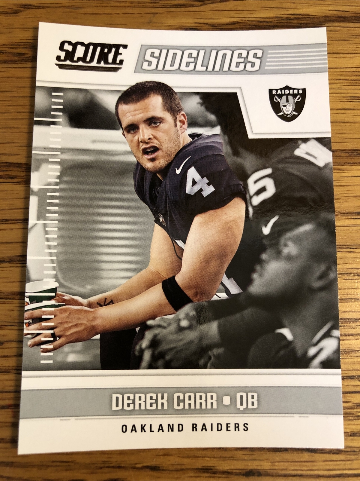 Derek Carr 2018 Score Sidelines Raiders Card #7   *6510*