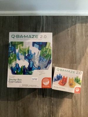 Q-BA-MAZE 2.0 The Next Generation Marble Maze. Starter Box Cool Colors. 36 cubes
