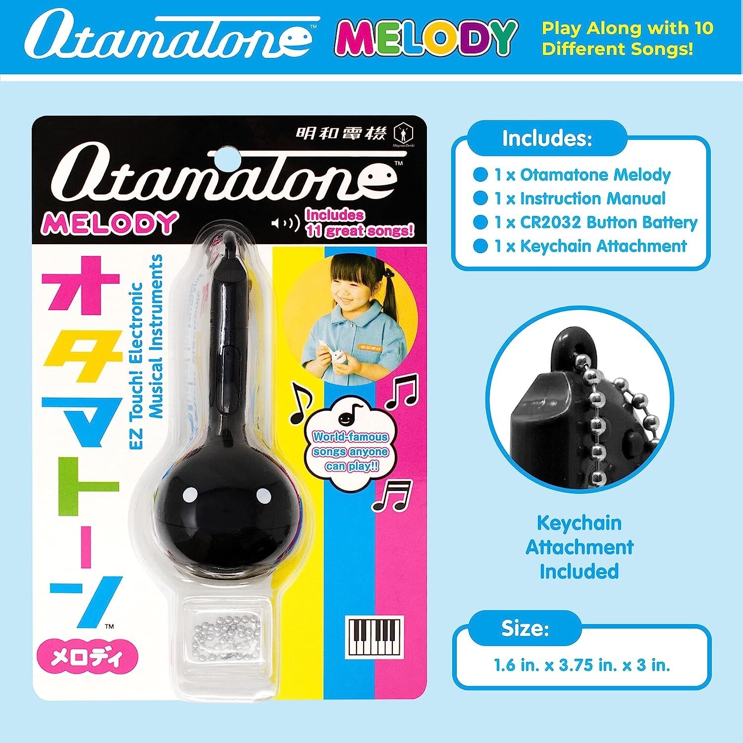 Otamatone [MELODY Series] [MINI Size] Musical Instrument Black NEW NEW