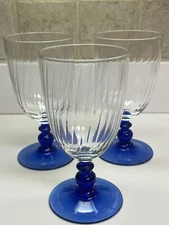 Cristal D'Arques-Durand Country Manor Cobalt Iced Tea-Set of 3