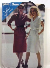 1980s See & Sew 3262 Vintage Sewing Patterns Women Dress Size  A S M L