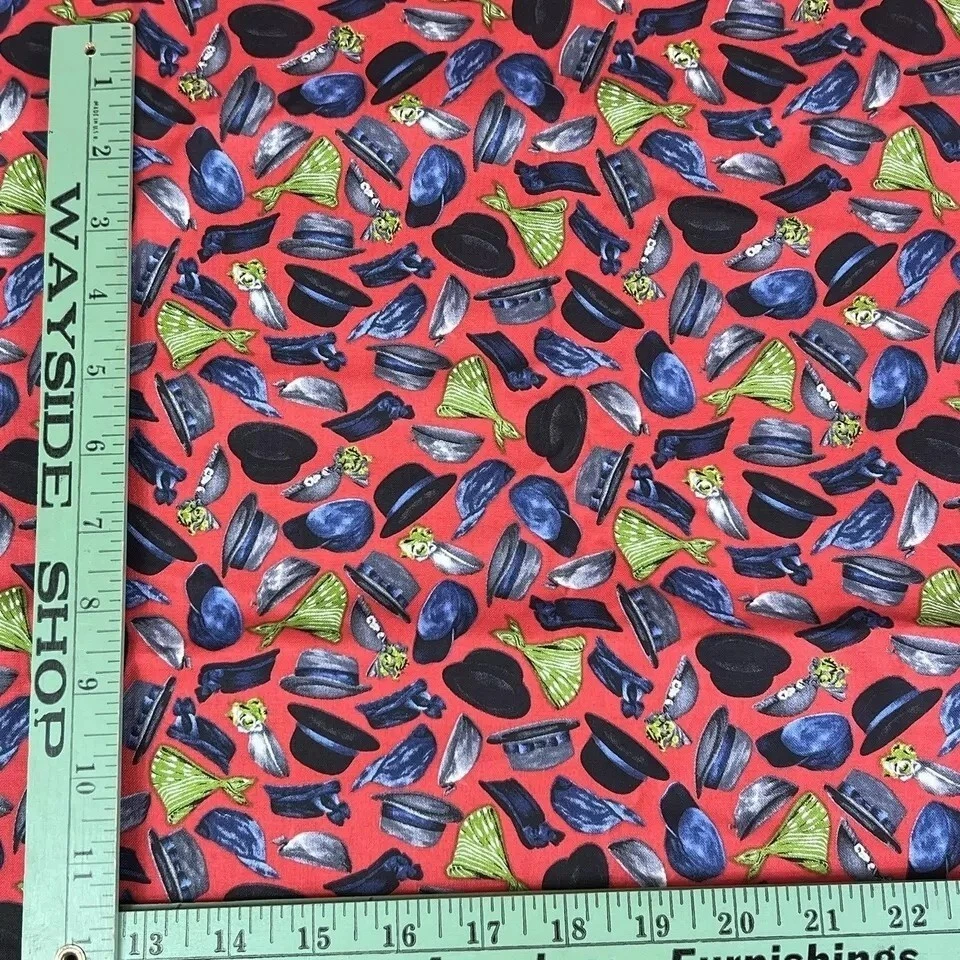 Remanente de tela de sombreros de acolchado Norman Rockwell Treasures Foto 2 de 4