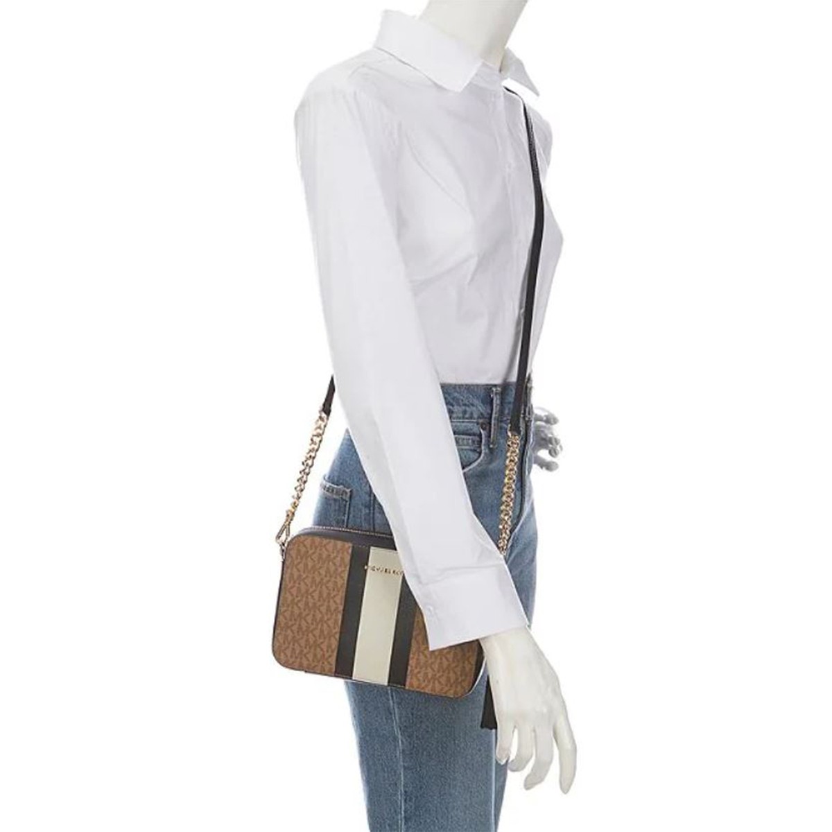 (メル91030様) Michael Kors Jet Set Medium Camera Bag Husk Multi One Size