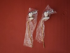 2 Pcs Easy Use Side Mount Toilet Flush Silver Lever Handle