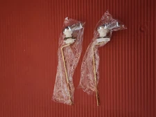 2 Pcs Easy Use Side Mount Toilet Flush Silver Lever Handle