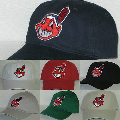 Cleveland Indians Polo Style Cap  Hat  CLASSIC MLB PATCH/LOGO  7 HOT COLORS  NEW